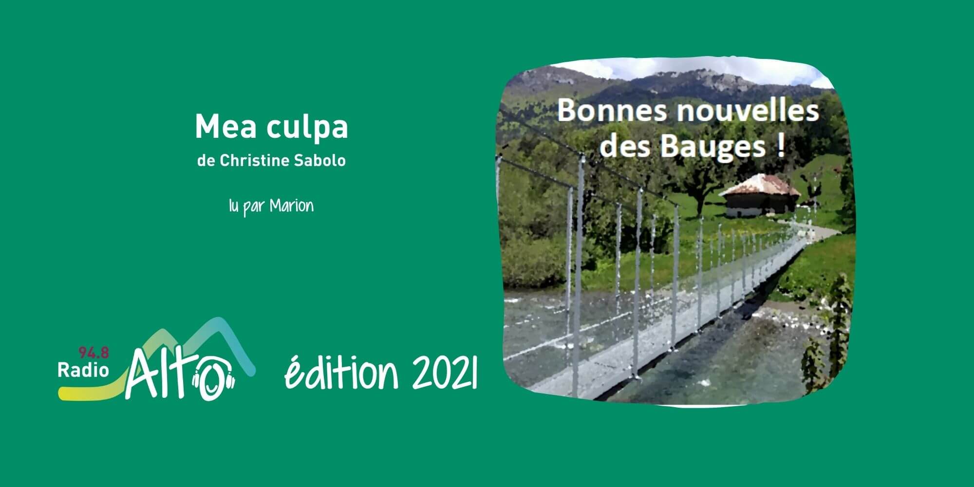 Mea culpa de Christine Sabolo lu par Marion