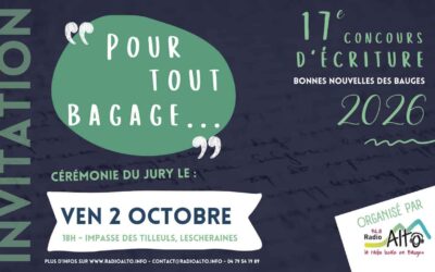Ve 02 oct : Cérémonie du jury du concours des Bonnes Nouvelles des Bauges 2026